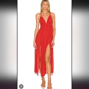 AllSaints Red Rosa Dress